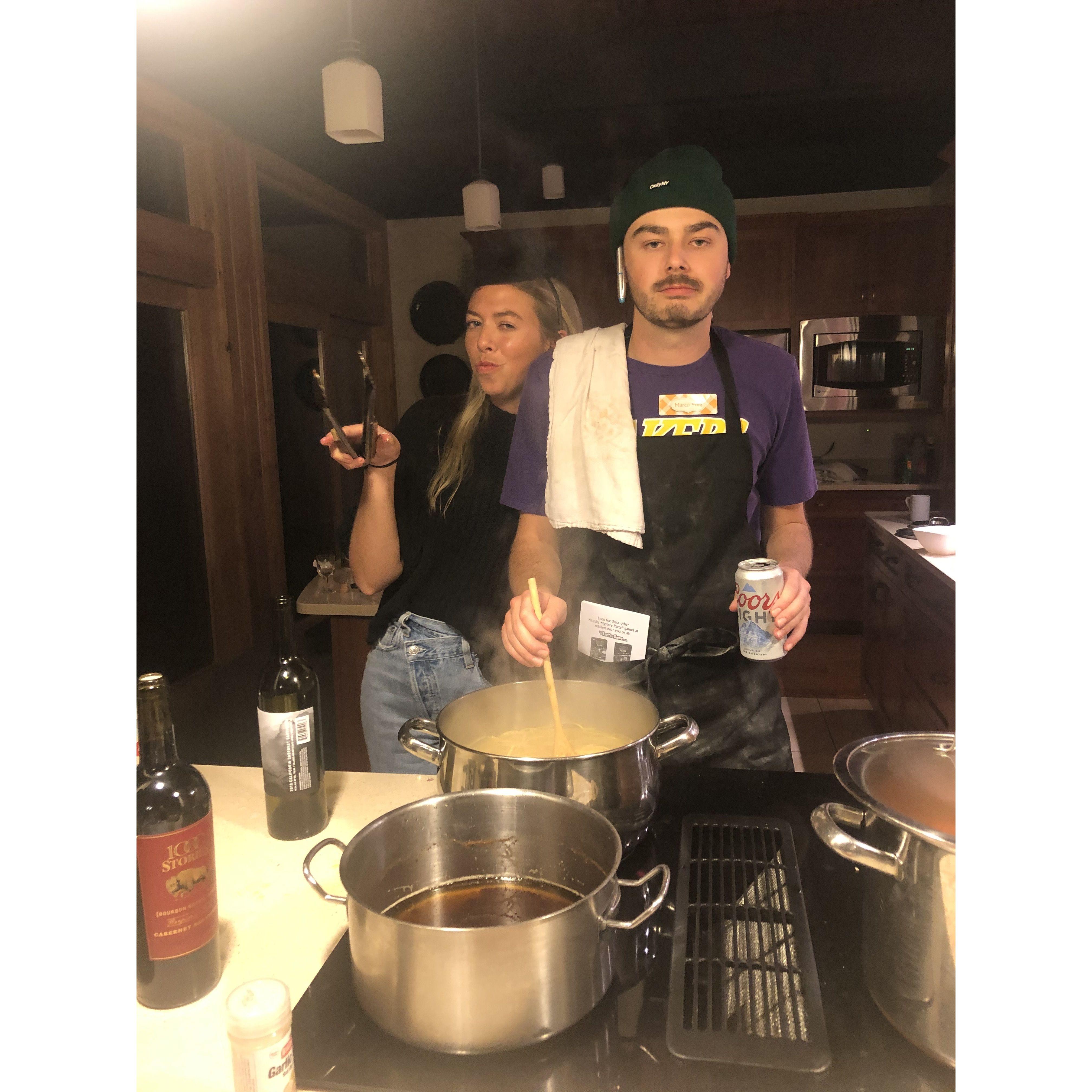 Meatball duty for a trip upstate with friends