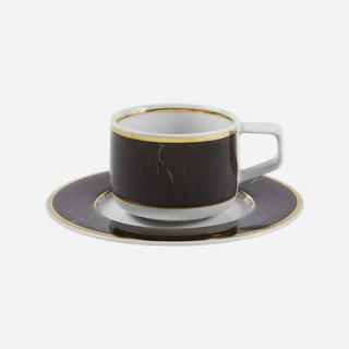 Carrara Coffee Cup & Saucer, Set of 4