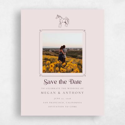 Light Mauve, Pink Wedding Save the Date - Brisbee Photo