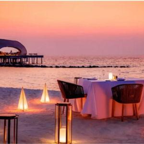 Honeymoon Dinner at the Maldives