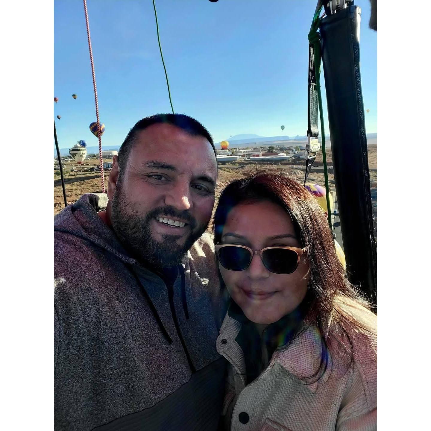 Hot air balloon ride over Page, AZ