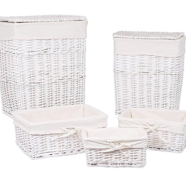 Decorative 5 Piece Wicker Basket Set