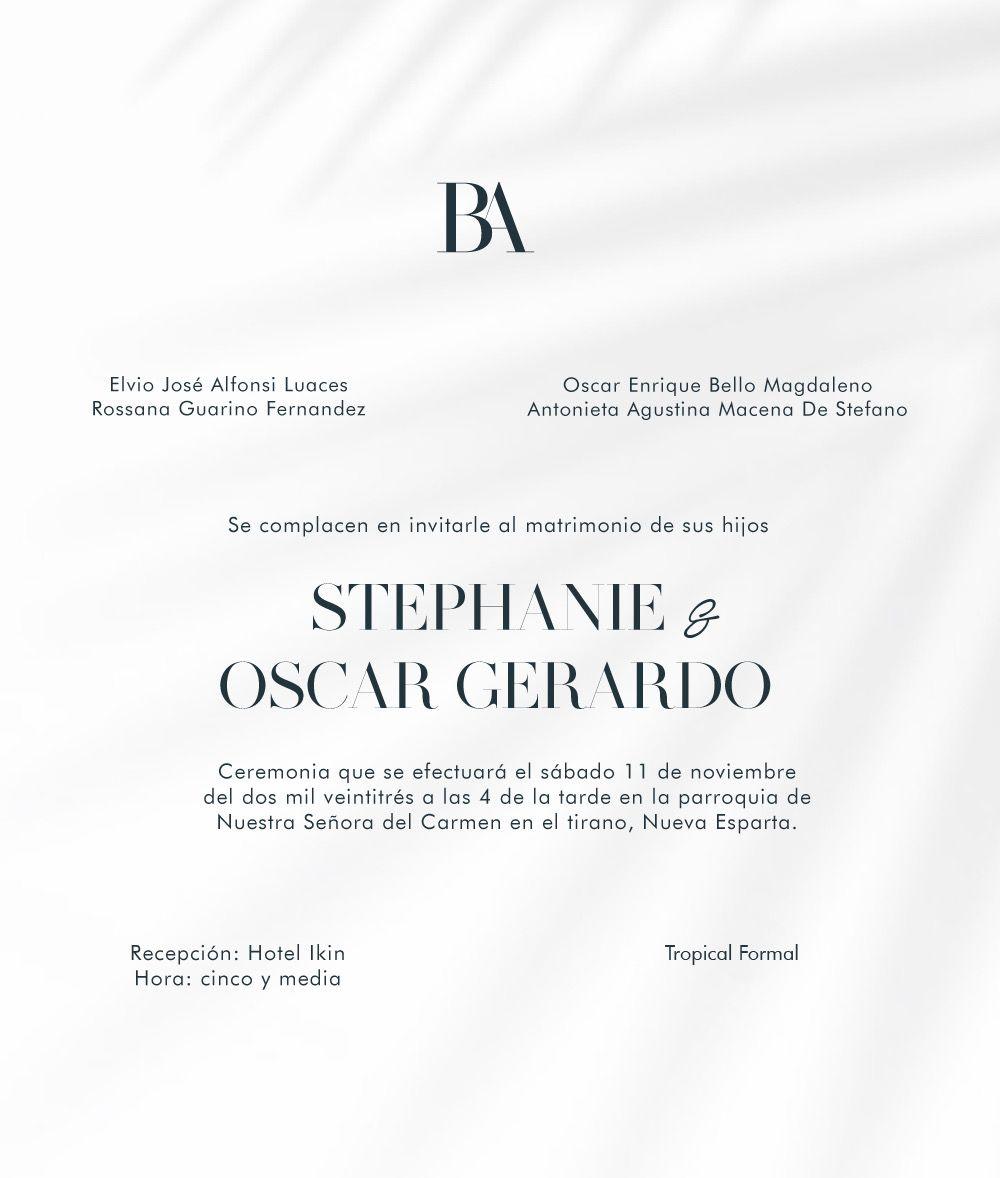 The Wedding Website of Stephanie Alfonsi and Oscar Bello