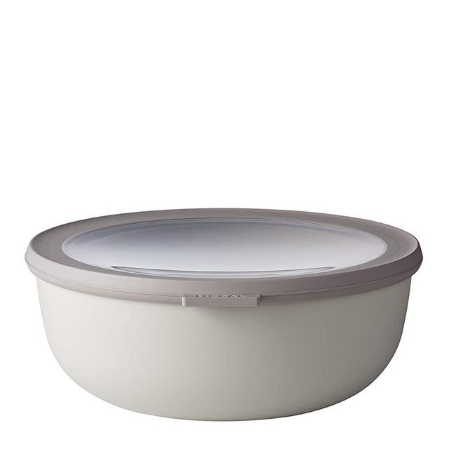 Rosti Mepal RST62160WH Cirqula Multi Food Storage and Serving Bowl with Lid, Low 2.3 Quart, White