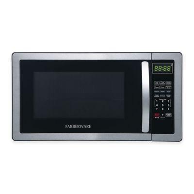 Farberware® Classic 1.1 Cubic Foot Microwave Oven in Stainless Steel/Black