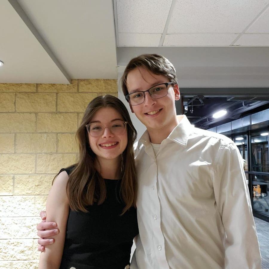 All dressed up for a college ball!