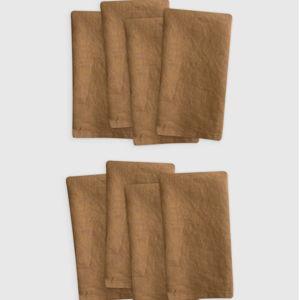 European Linen Napkins (Set of 8) in Terracotta