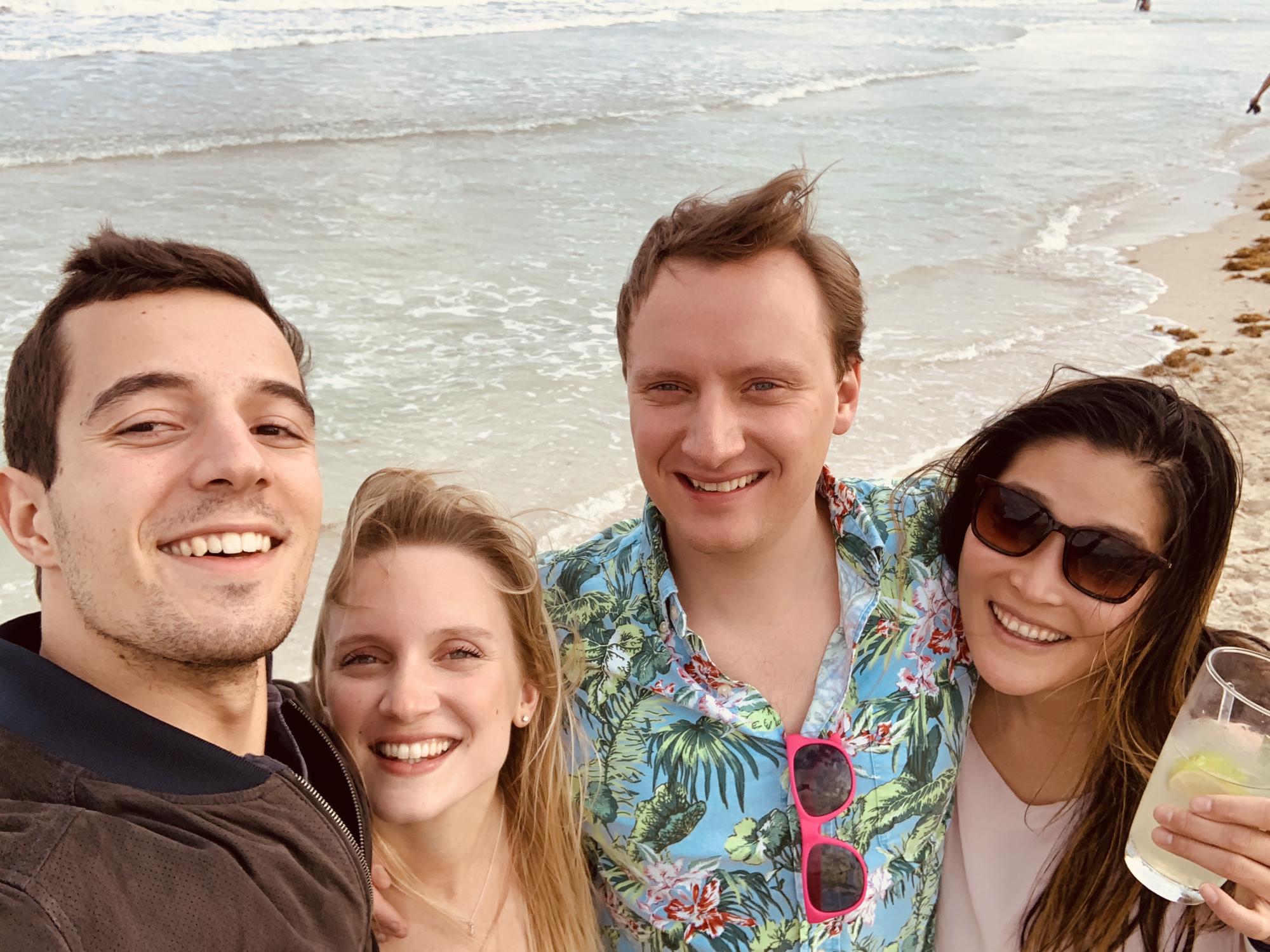 Visiting Miami, Brynna and Alex right after the Miami half marathon!