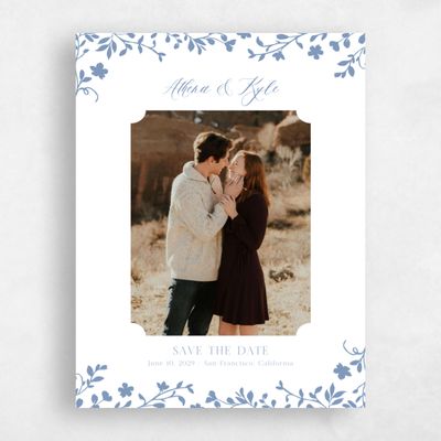 Blue Photo Wedding Save the Date - Ysabeau Photo