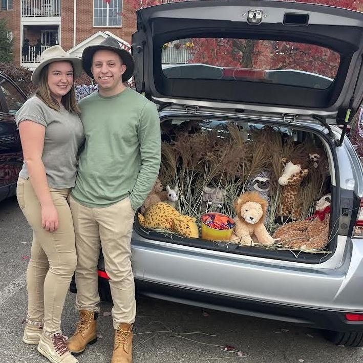 Our apartment complex hosts a Trunk or Treat for the kids. We loved decorating our car, dressing up, and handing out candy