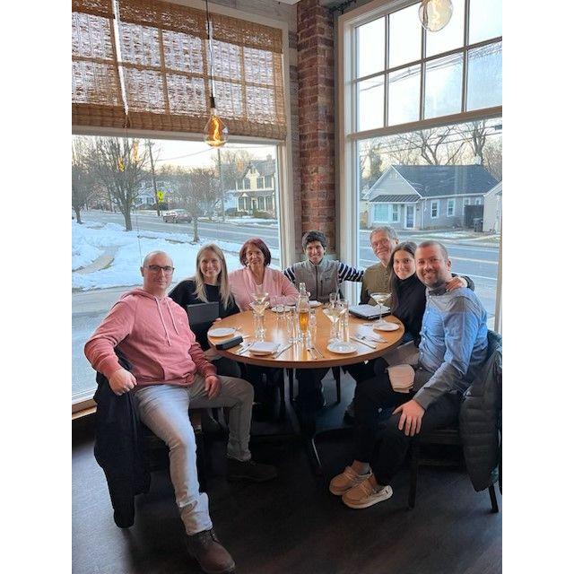 Charlie's birthday dinner in Princeton with the D'Amatos.