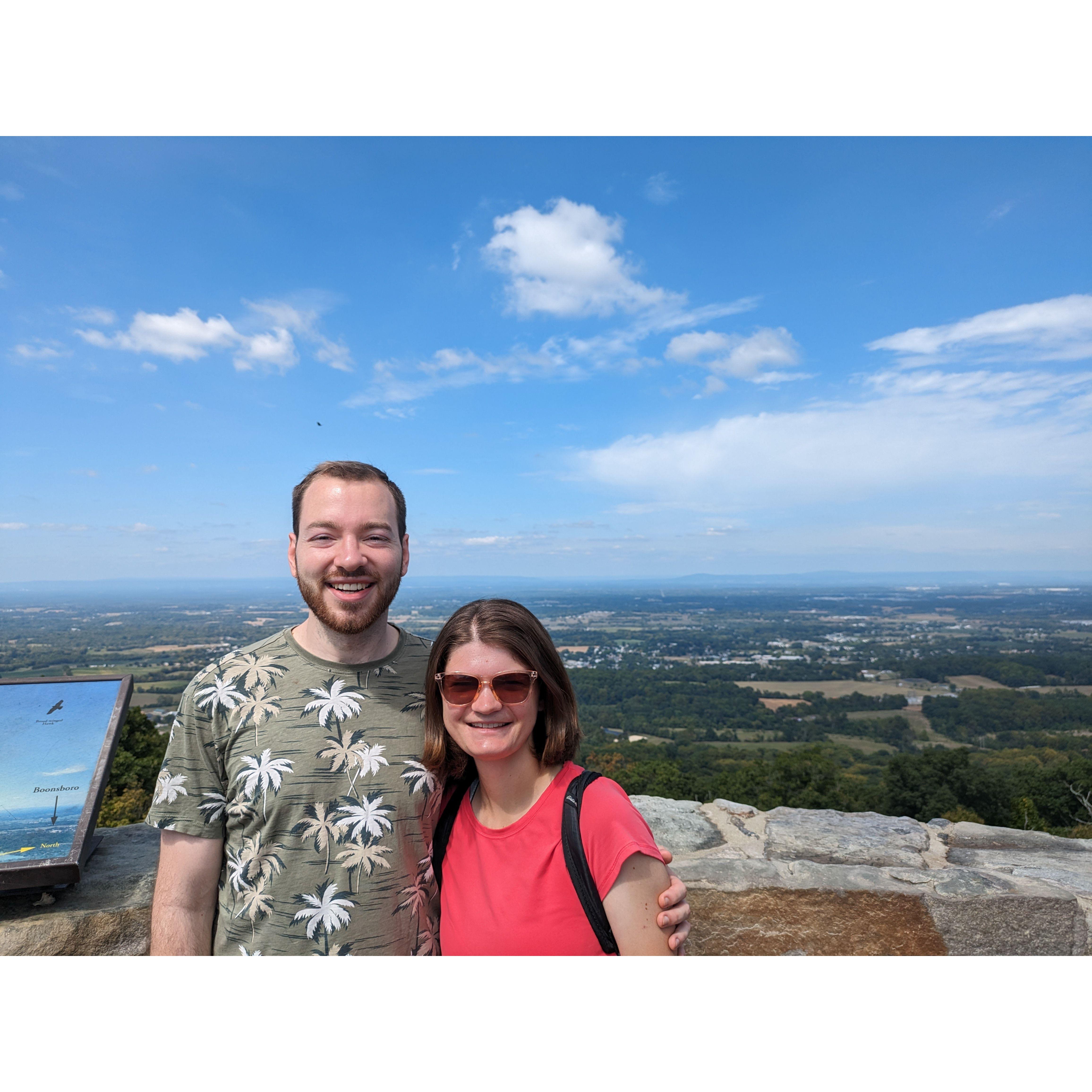 Hiking together in the summer of 2023.