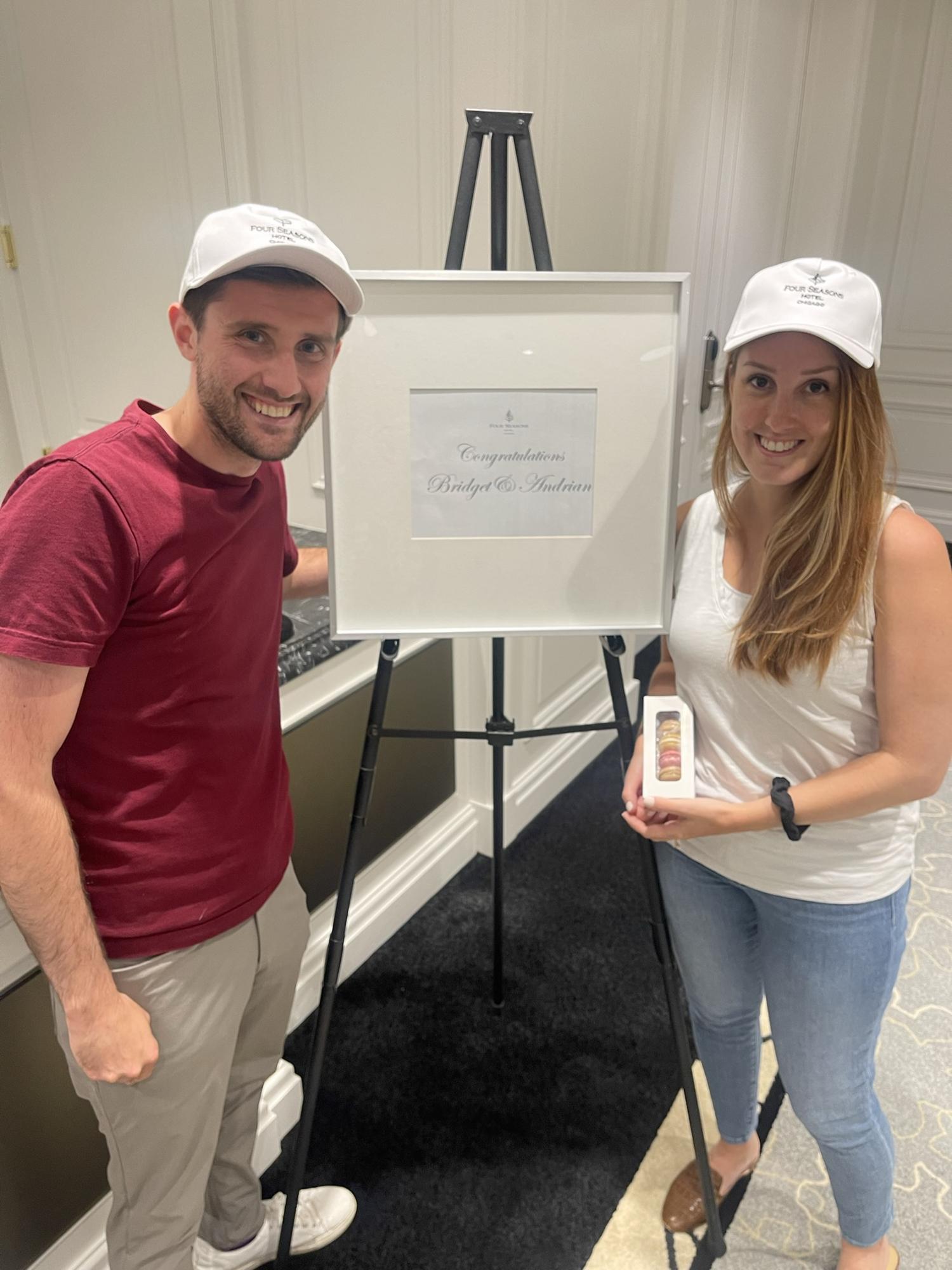 Wedding planning comes with free cookies and hats!