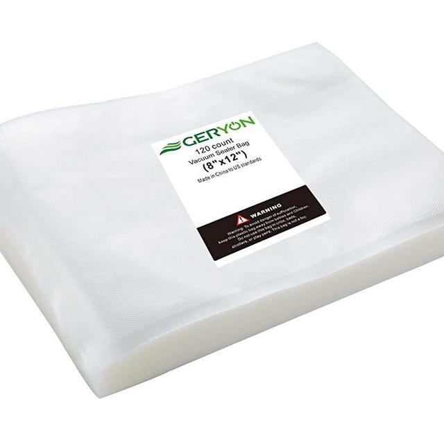 GERYON Vacuum Sealer Bags, 120 count 8"x12" Pre-Cut Food Sealer Bags Fit for Geryon and other Vacuum Sealer Machine
