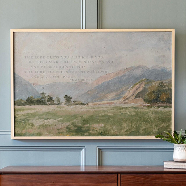 The Blessing Song Kari Jobe | May His Favor Be Upon You | Vintage Art With The Blessing Scripture | Christian Signs | Mothers Day Gift | 570