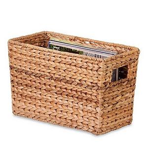 Honey-Can-Do® Large Woven Water Hyacinth Magazine Basket in Natural/Brown
