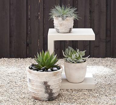 Large Artisan Hand Painted Terra Cotta Indoor/Outdoor Planters