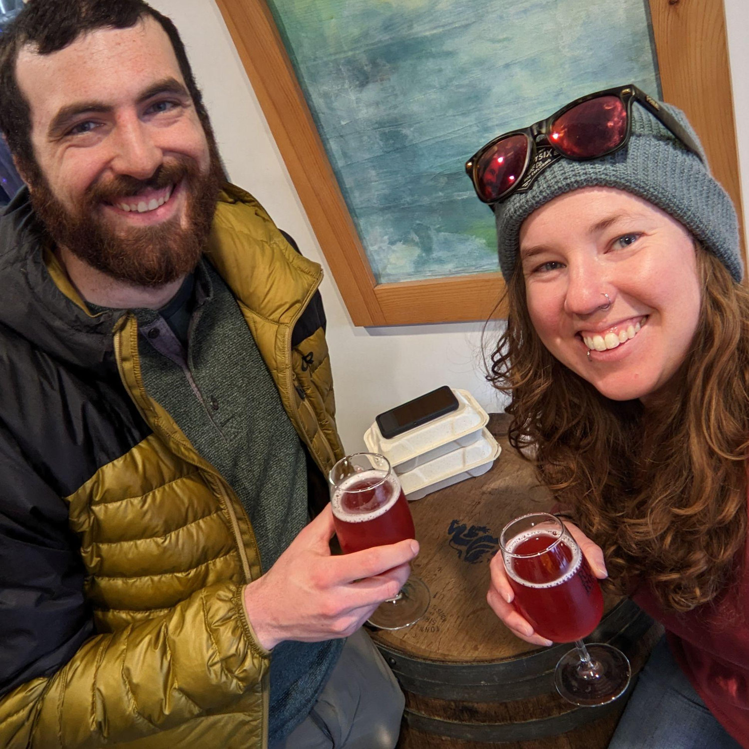 At one our favorite and most local breweries, River Roost