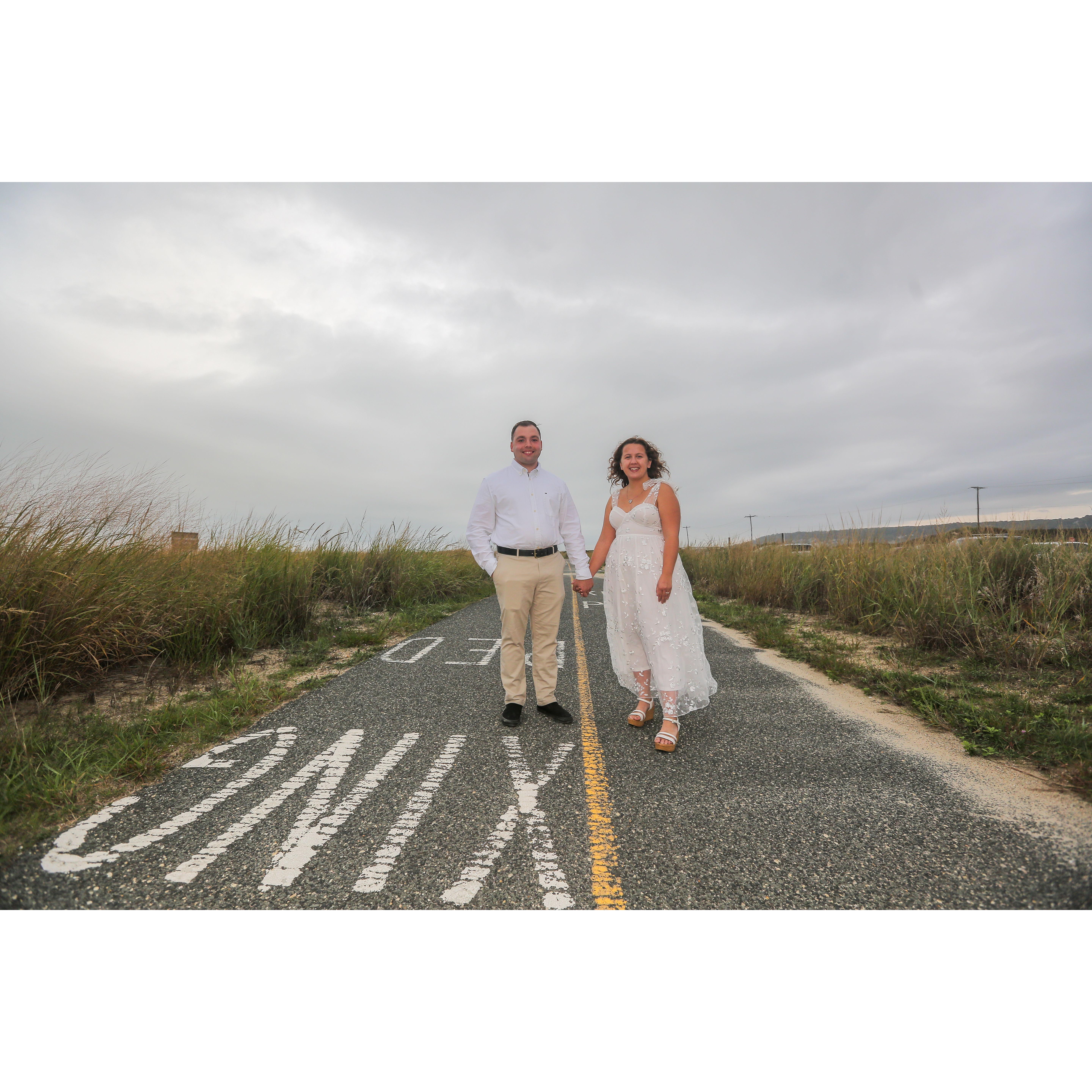 Engagement photos on Sandy Hook!