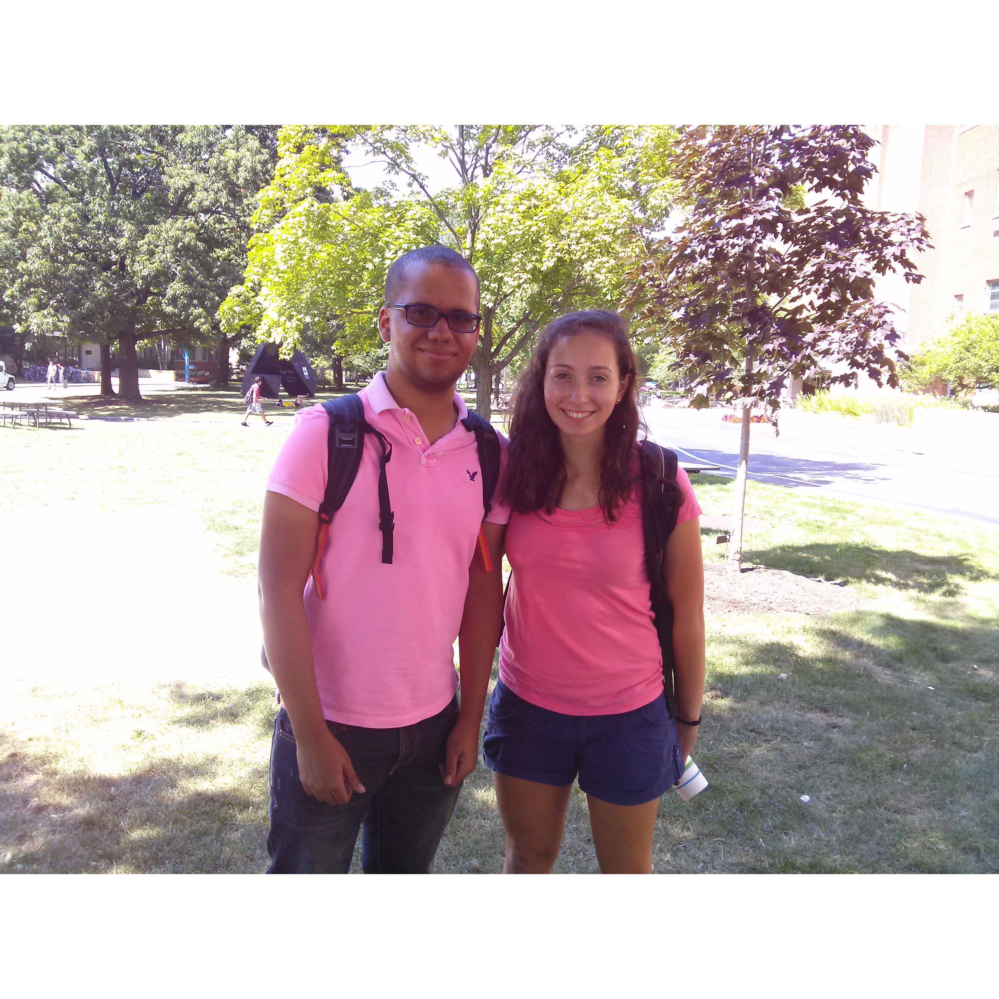 Sept 2014: Wore matching outfits to class!