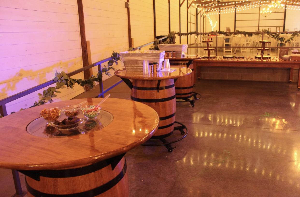 Inside reception venue