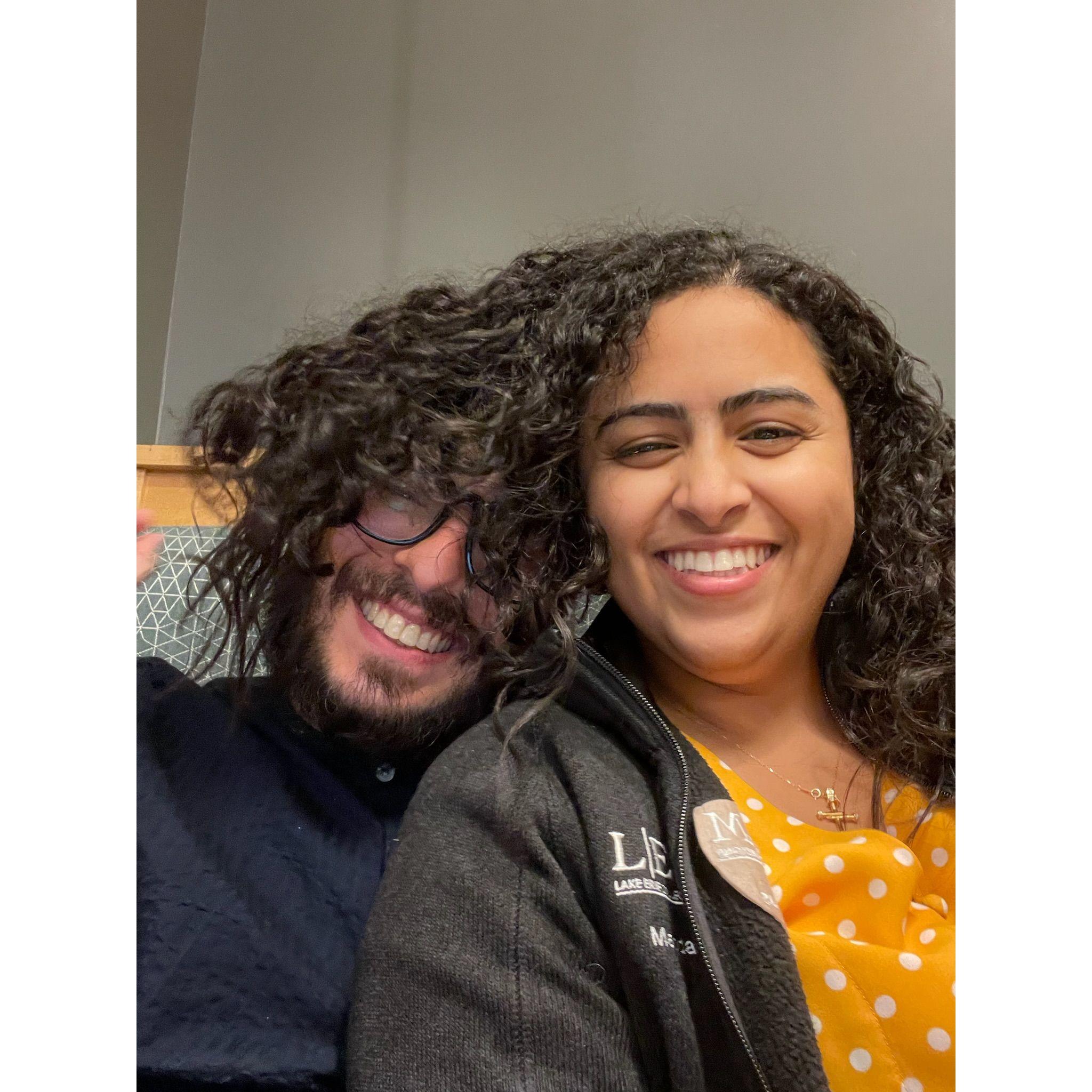 Break time during one of many Panera study sessions