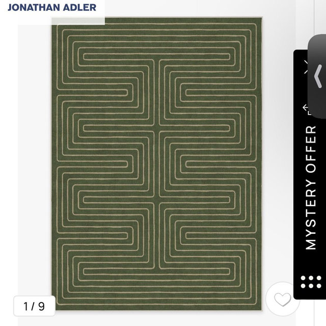 Jonathan Adler Labyrinth Fern Green Rug | Ruggable
