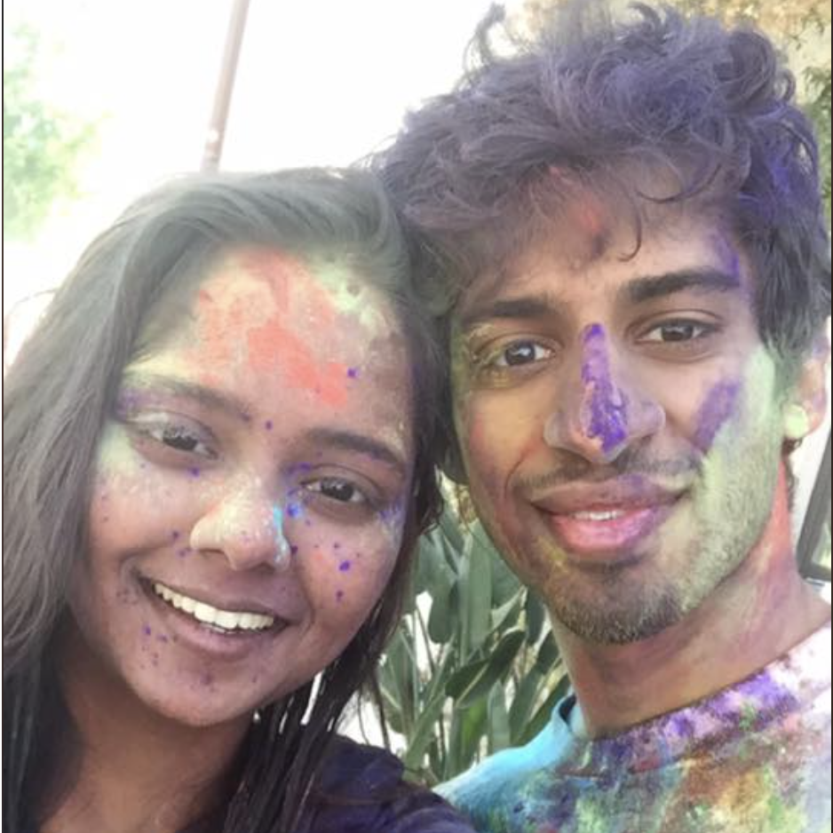(Spring 2016) Our first holi together at college!