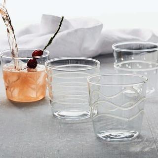 Applique Suite of Double Old Fashioned Glass, Set of 4