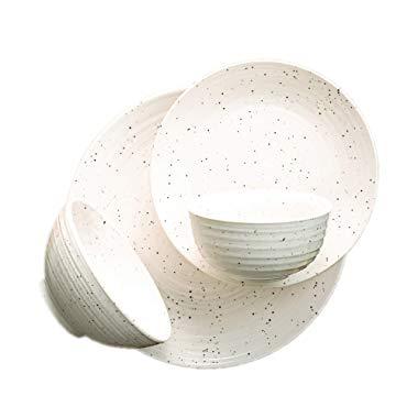 Siterra White 16 Piece Dinnerware Set, Service for 4