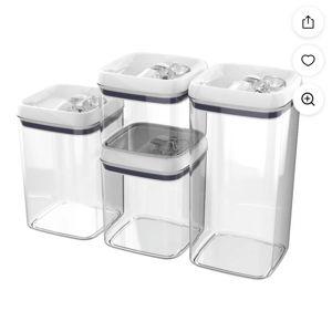 Better Homes & Gardens Canister Pack of 4, Flip-Tite® Square Food Storage Container Set