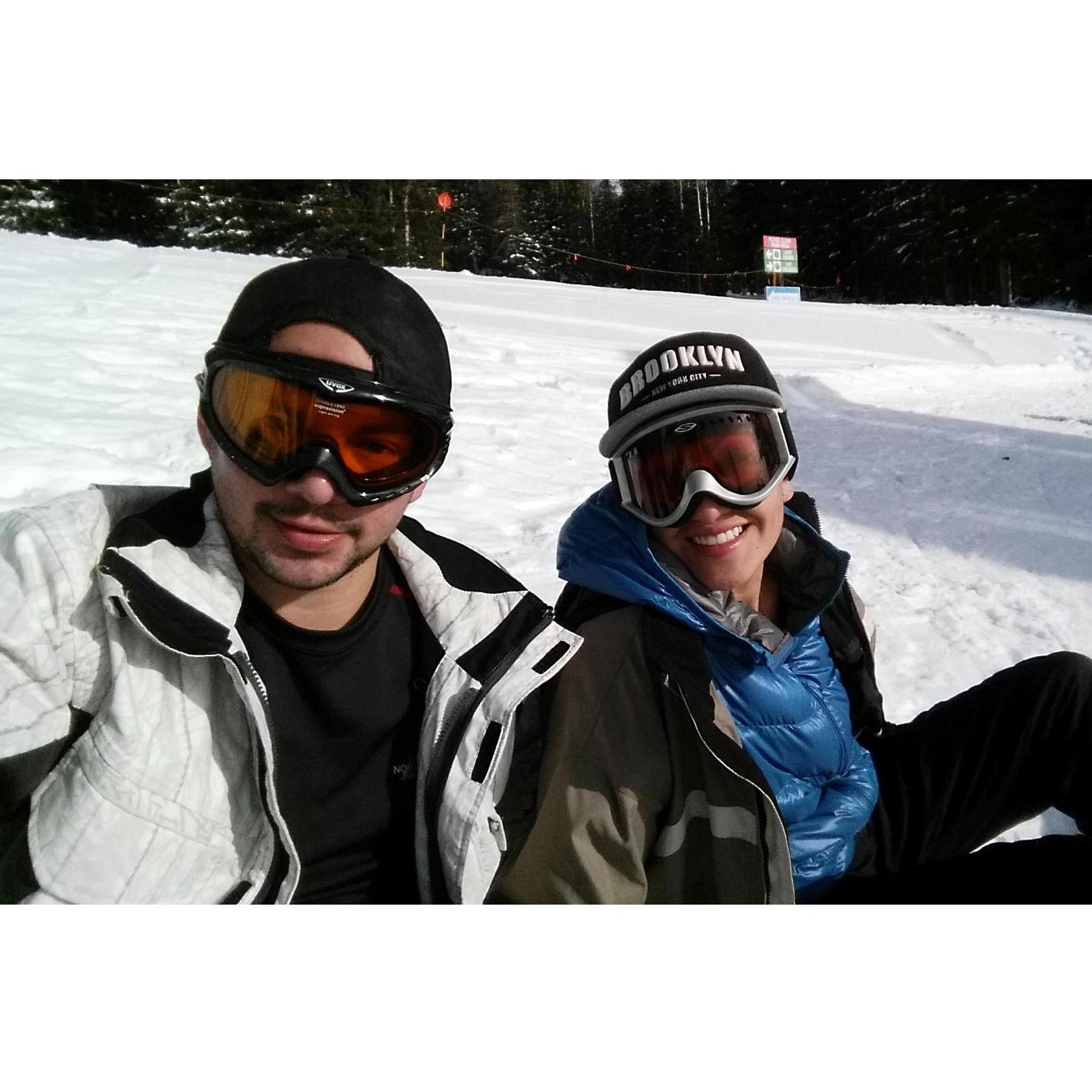 First time Snowboarding together (Alyssa's first time ever)