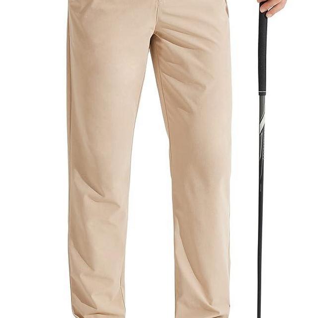 Libin Mens Golf Pants Stretch Work Dress Pants 30"/32"/34" Quick Dry Lightweight Casual Comfy Trousers with Pockets