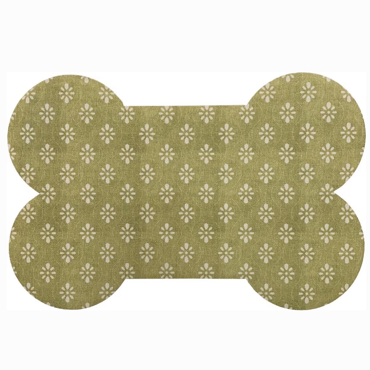 Bungalow Flooring Furever Floral Placemat, Green, 18 x 27-in