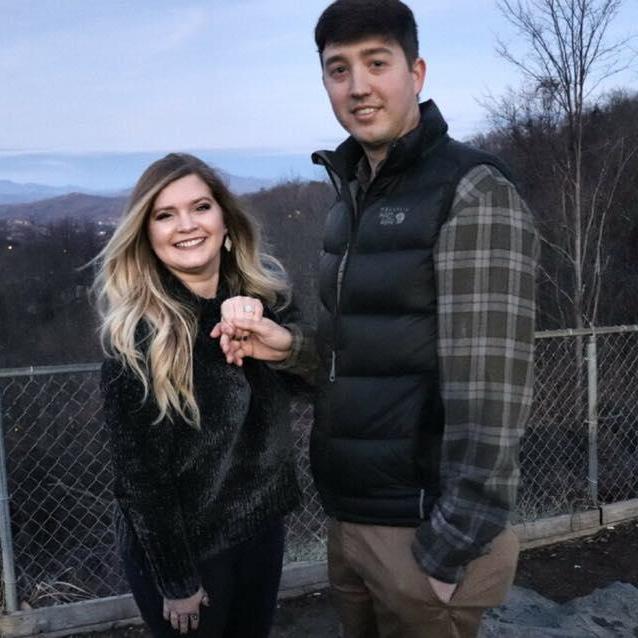 Right after Hudson proposed in Gatlinburg, TN.