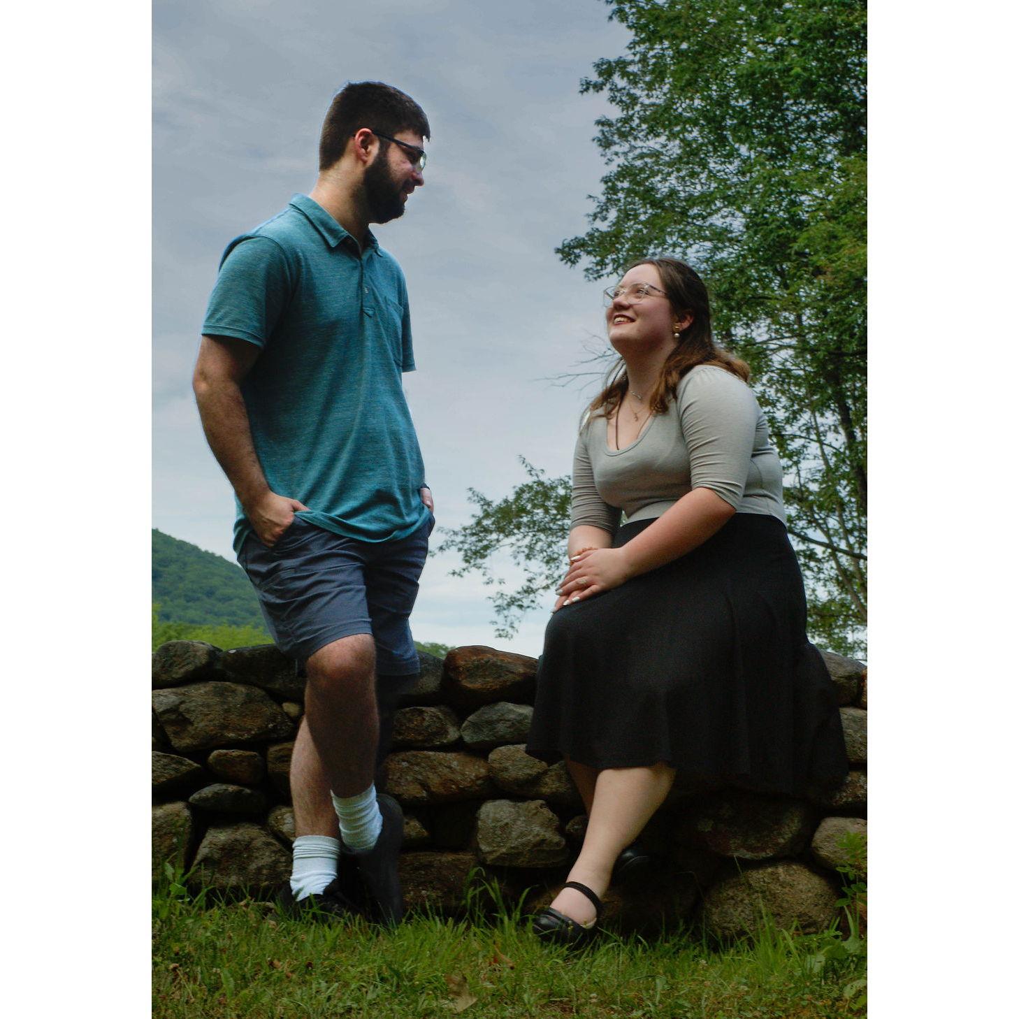 Engagement shoot on Crotched Mountain (Cooper Redmond/Antrim Photography)