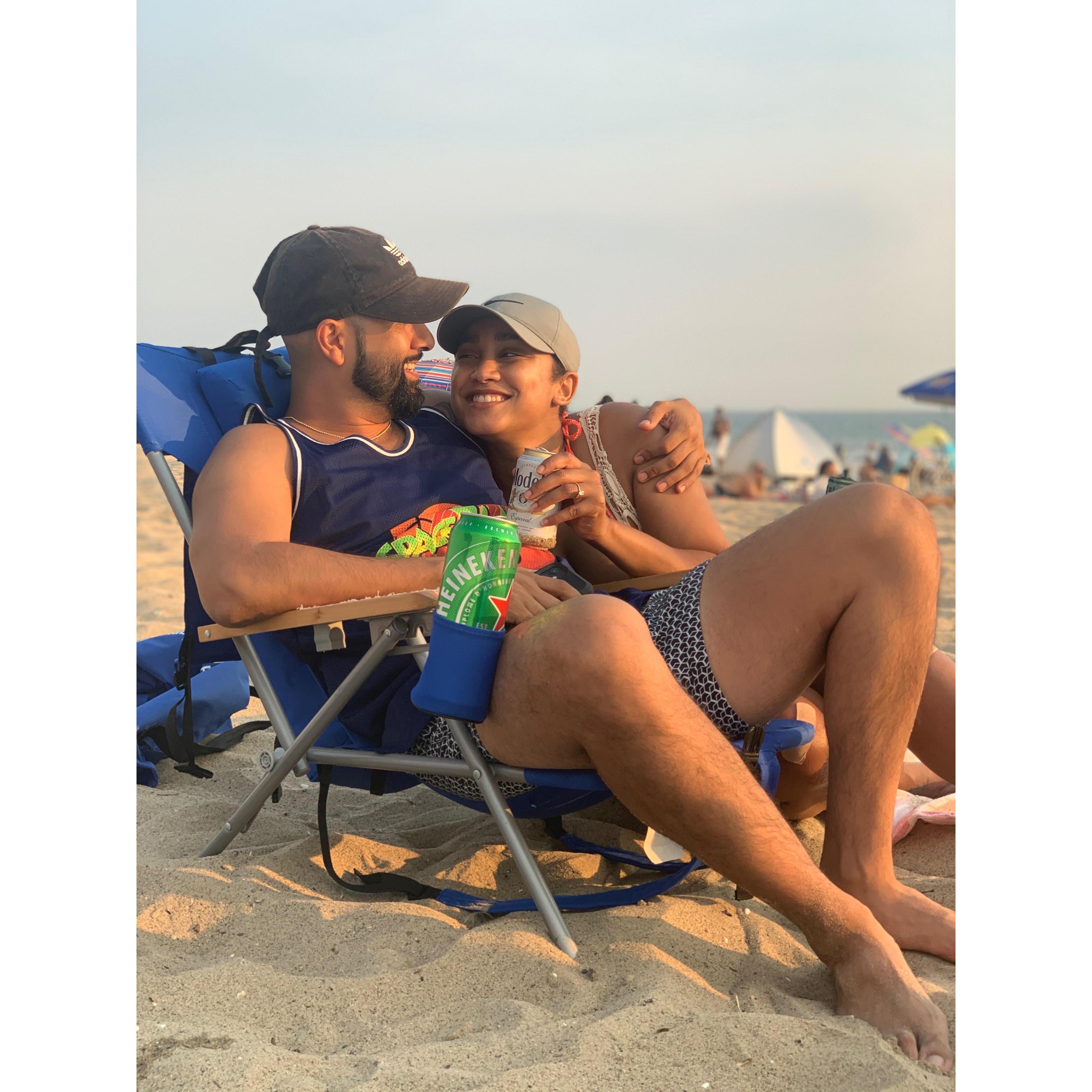 Beach fun with friends.