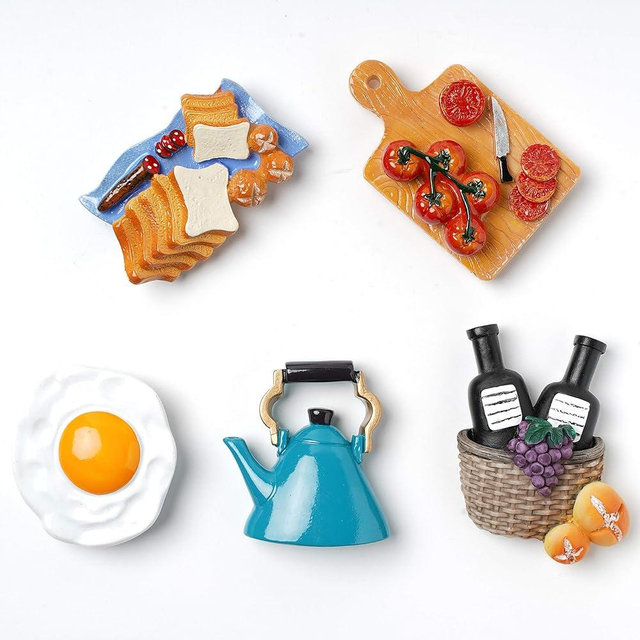 Aiuwo Refrigerator Magnets for Fridge Magnets,Cute Magnets Kitchen Decoration Cookware,Perfect for Refrigerators, Whiteboards, Maps and Other Magnetic Items (5PC Cookware)