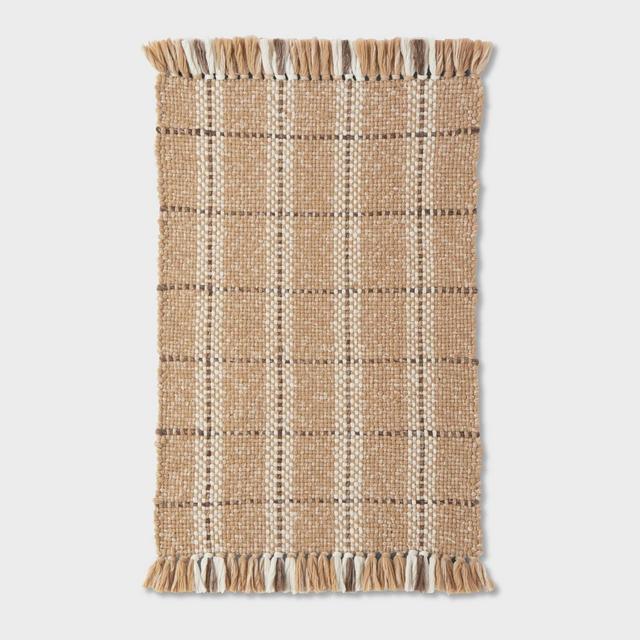 2'1"x3'2" Indoor/Outdoor Scattered Rug Tan - Threshold™ designed with Studio McGee