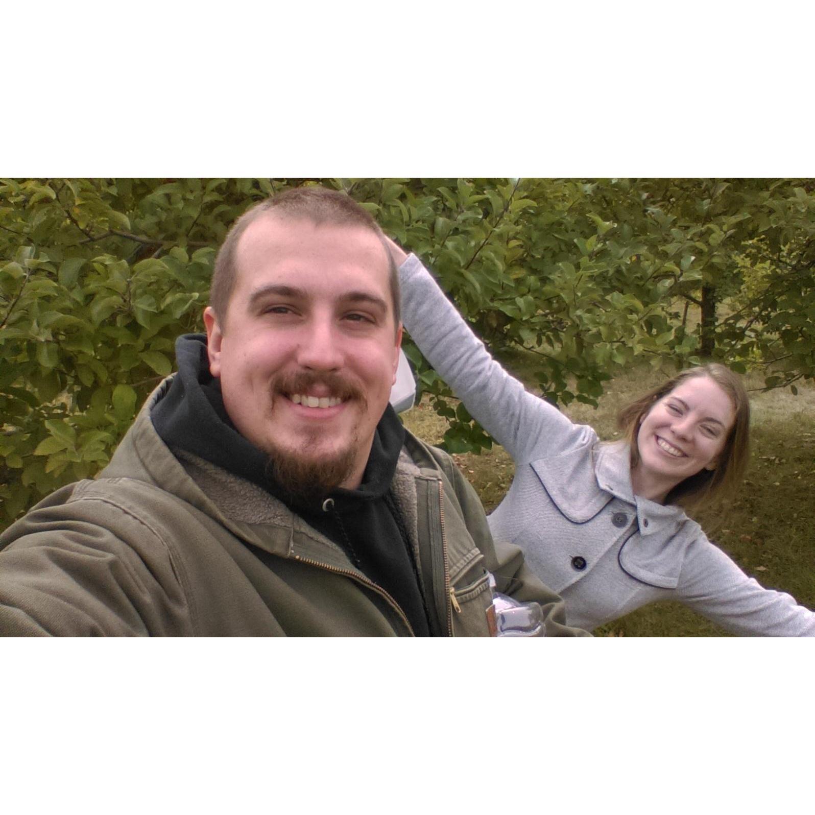 Apple picking the day before he proposed to me!