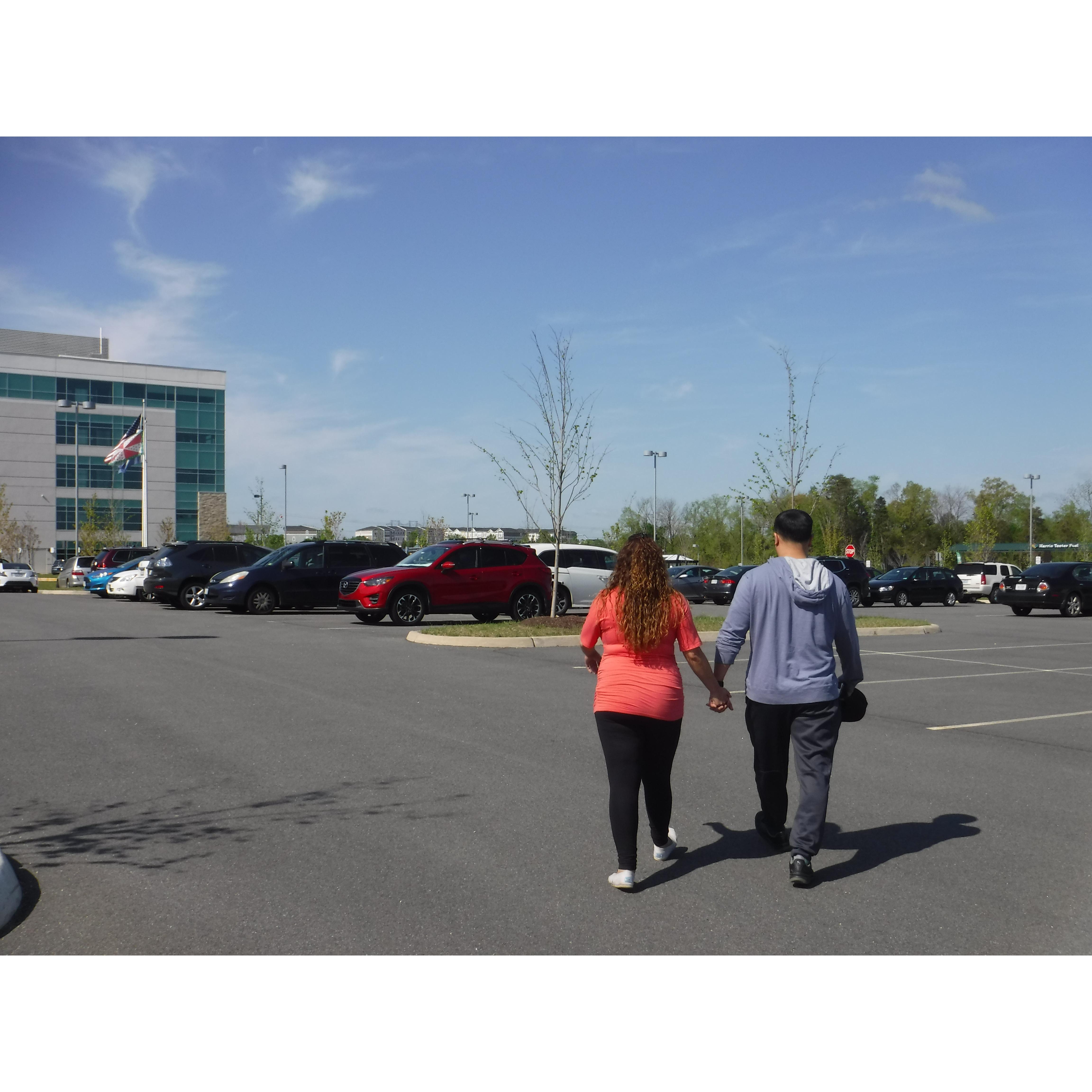 On our way to the hospital. Happy birthday Aiden