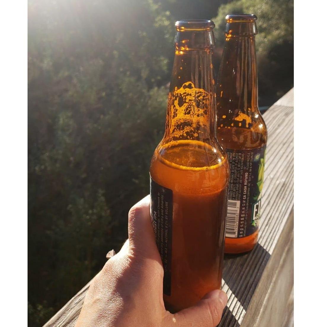 Beer at a cozy little cabin we frequent in the Santa Cruz Mountains.