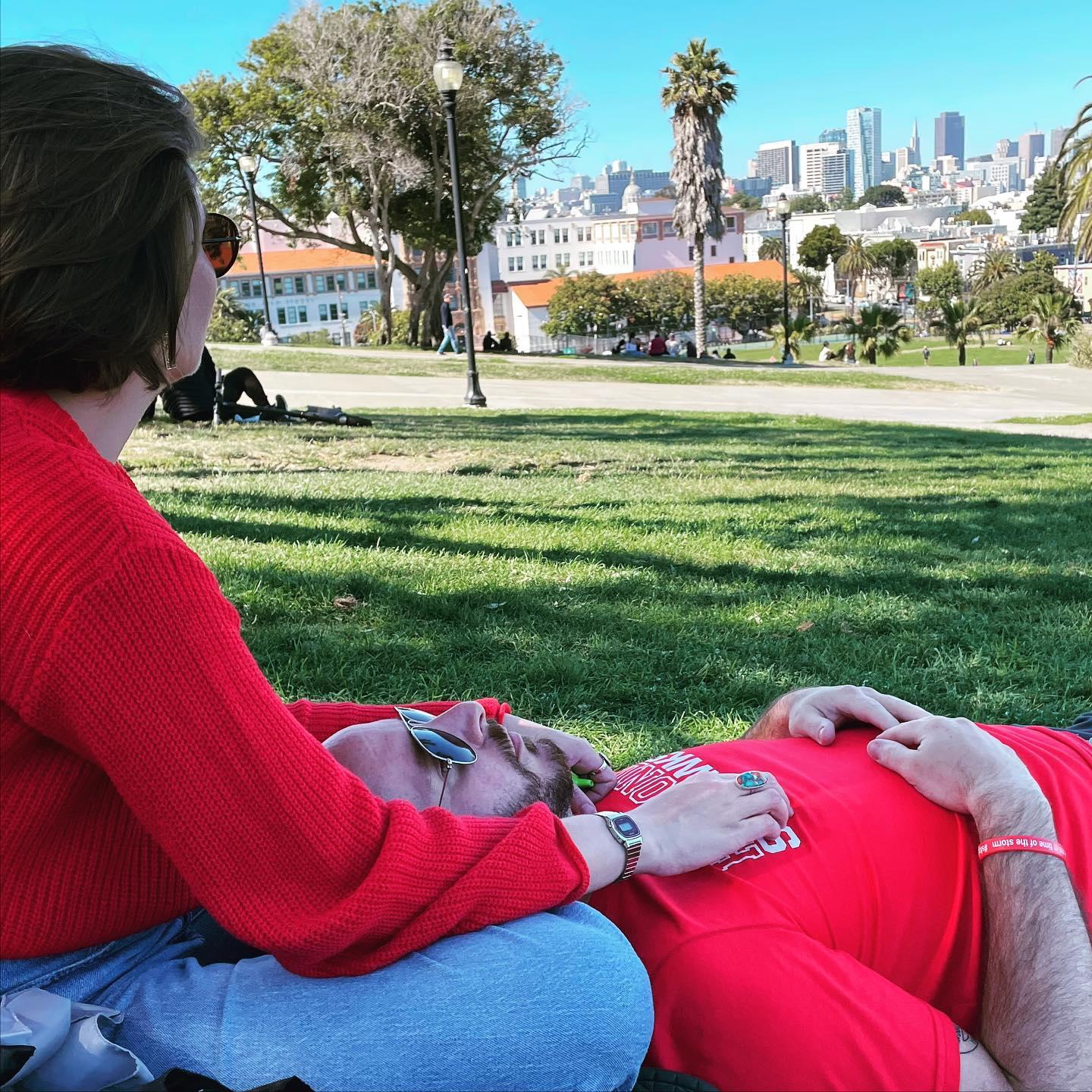 Spending the afternoon in Dolores Park, San Francisco, CA.