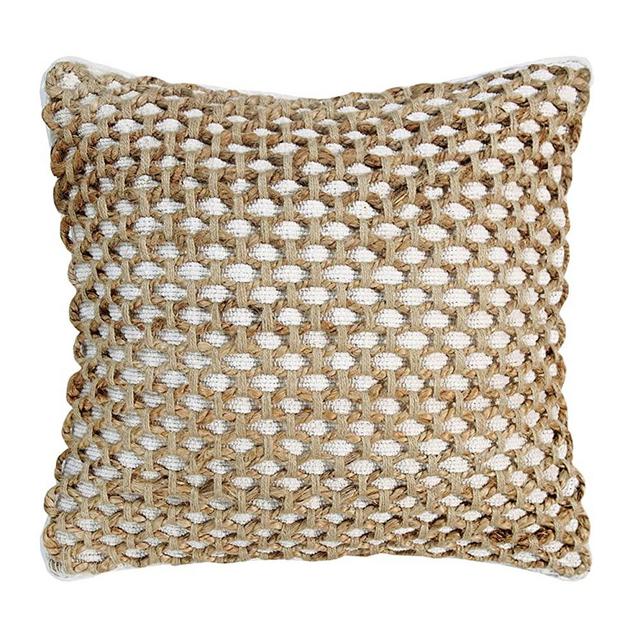Boho Living Jada Decorative Pillow Pillows, 20 in x 20 in x 6.5 in, White