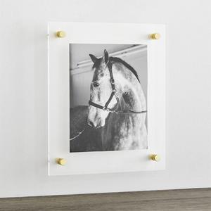 Brass 12"x14" Floating Acrylic Wall Frame