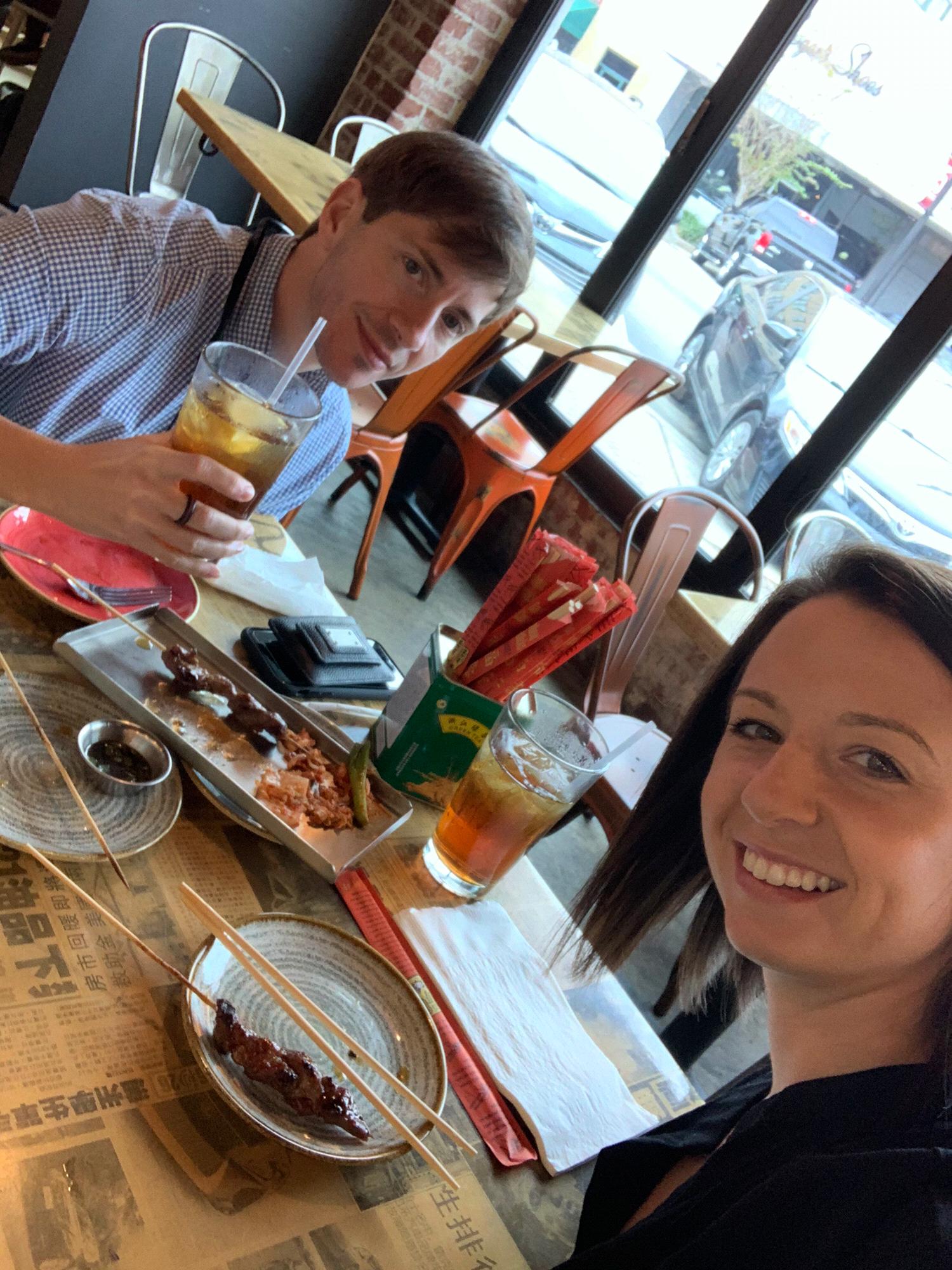 Lunch before our first wedding expo