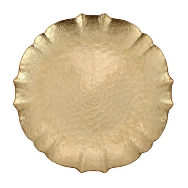 Vietri Baroque Glass Service Plate/Gold
