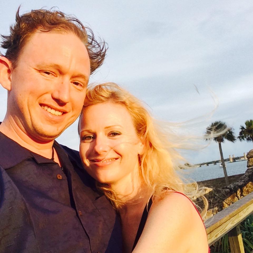 Our first getaway together to St. Augustine. He looks like a little devil.