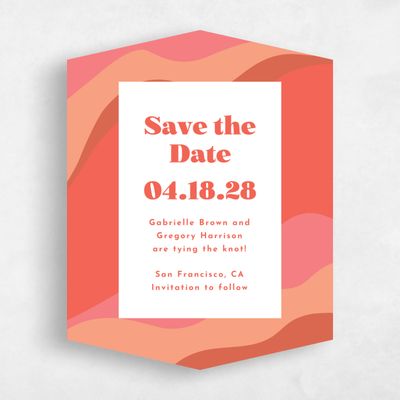 Pink Diamond Wedding Save the Date - Laula Portrait