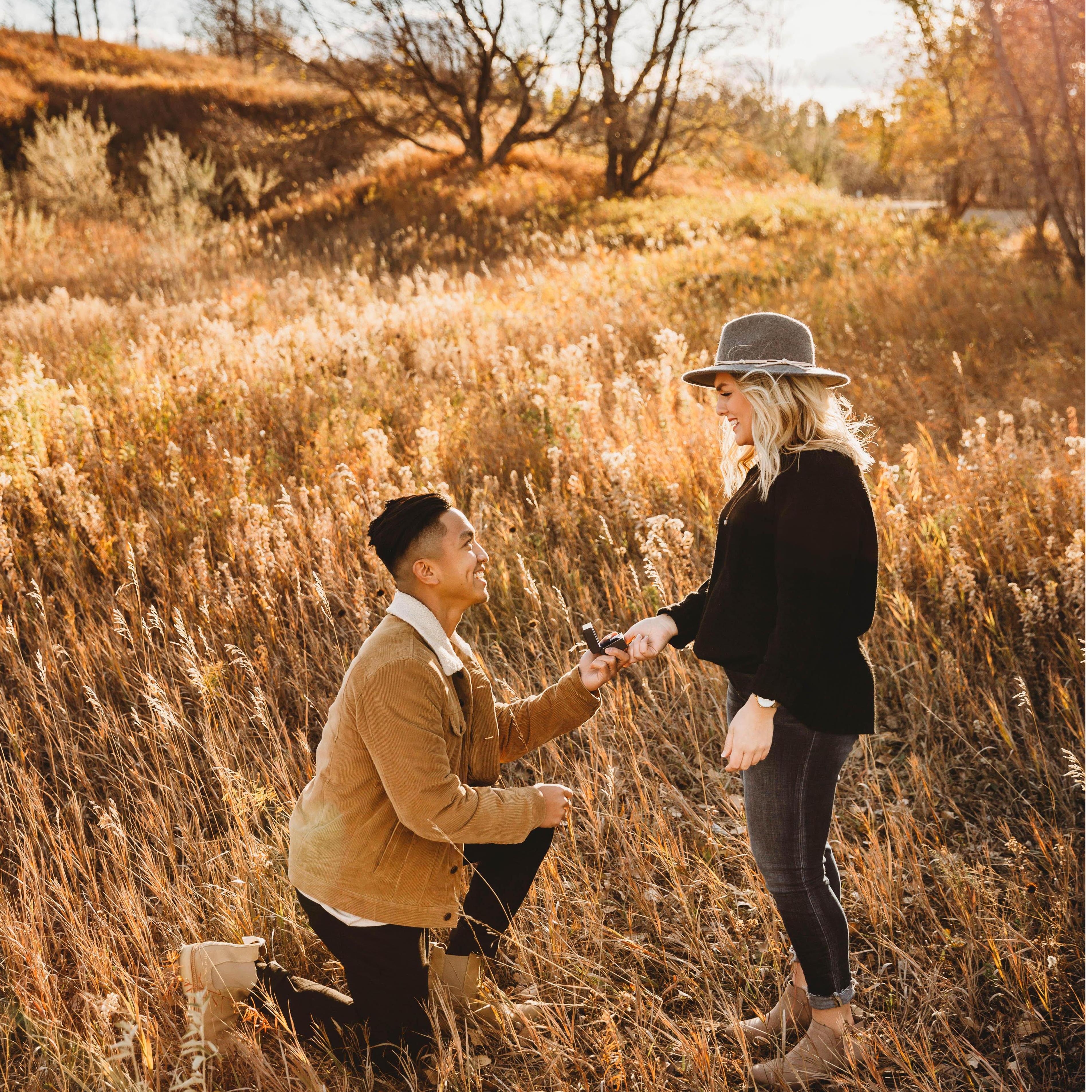 Daryl surprised me with a proposal at a photo shoot I had scheduled after getting back from being away for paramedic school for 3 months
